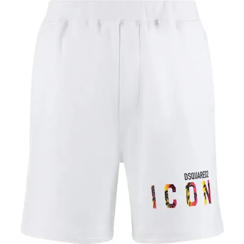 Casual Shorts, male, , Size: 2XL Logo Bermuda Shorts - Dsquared2 - Modalova