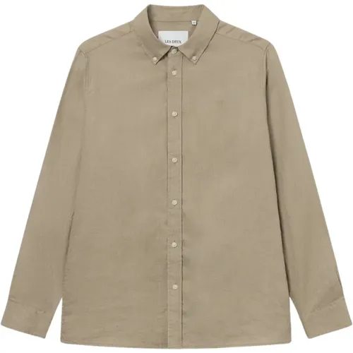 Linen Button-Down Shirt , male, Sizes: S, XL, M, L - Les Deux - Modalova