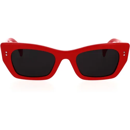 Rote Cat-Eye Sonnenbrille mit Grauen Gläsern , unisex, Größe: 51 MM - Kenzo - Modalova