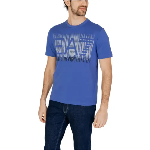 Men's 3Dpt44 Pj02Z T-Shirt , male, Sizes: L, S, XL, M, 2XL - Emporio Armani EA7 - Modalova