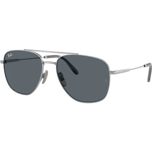 Titanium Sunglasses William Blue Lenses , unisex, Sizes: 59 MM - Ray-Ban - Modalova