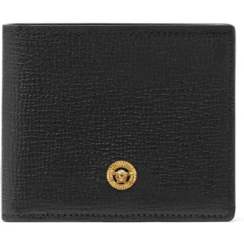 Medusa Biggie Leather Bi-Fold Wallet , male, Sizes: ONE SIZE - Versace - Modalova