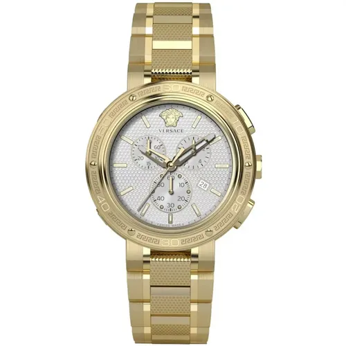 Stylish Women's Chronograph Watch , female, Sizes: ONE SIZE - Versace - Modalova