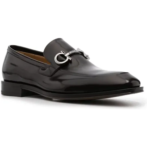 Erhöhe deinen Stil mit Moc Calf Hickory Abraz Metal Suela , Herren, Größe: 40 1/2 EU - Salvatore Ferragamo - Modalova