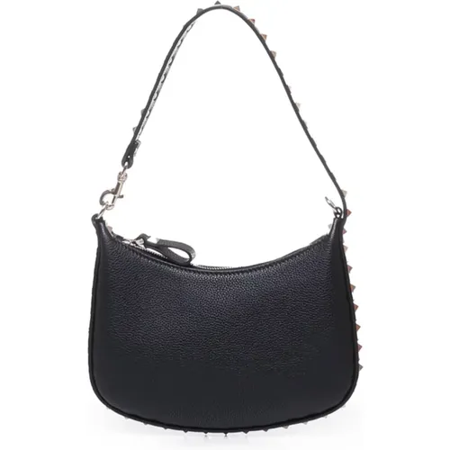 Textured Leather Hobo Bag , female, Sizes: ONE SIZE - Valentino Garavani - Modalova