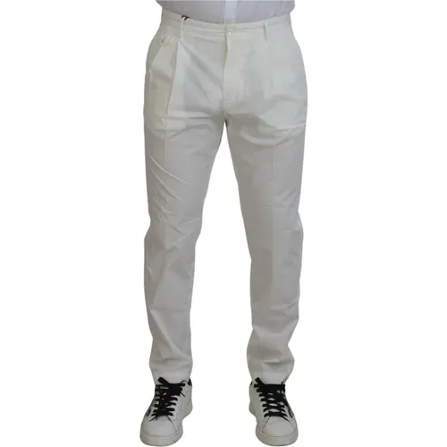 Elegante Weiße Chino-Hose , Herren, Größe: 2XL - Dolce & Gabbana - Modalova