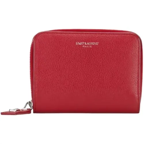 Pre-owned Wallets, female, , Size: ONE SIZE Pre-owned Leather wallets - Yves Saint Laurent Vintage - Modalova