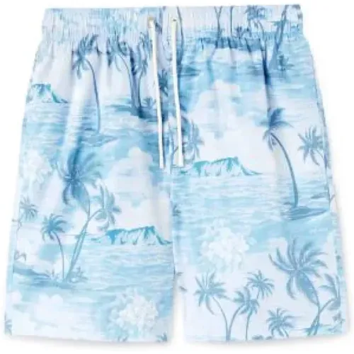 Sunset Graphic Print Swim Shorts , male, Sizes: S, L, M - Palm Angels - Modalova