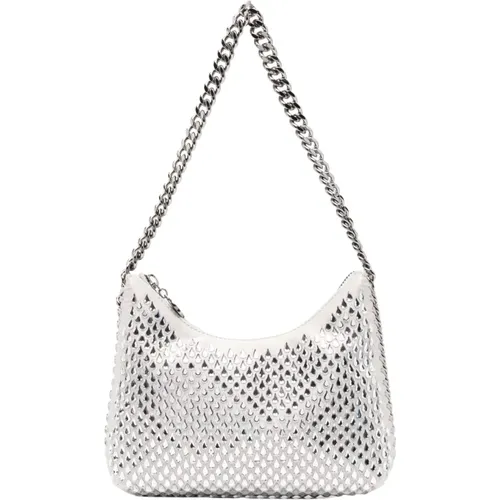 Crystal-Embellished Mini Falabella Shoulder Bag , female, Sizes: ONE SIZE - Stella Mccartney - Modalova