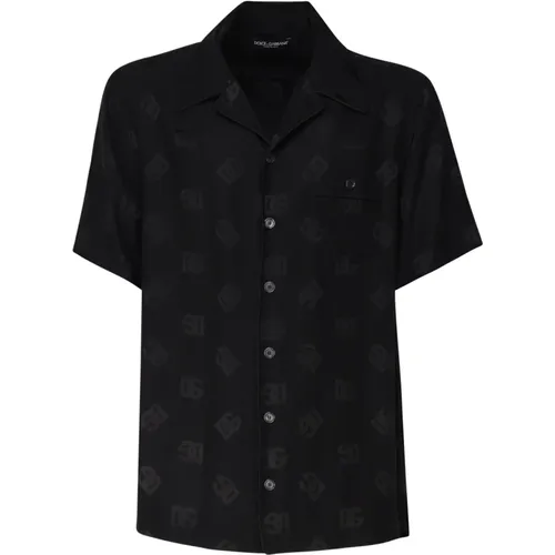 Silk Shirts with Vanity Collar , male, Sizes: 2XL - Dolce & Gabbana - Modalova