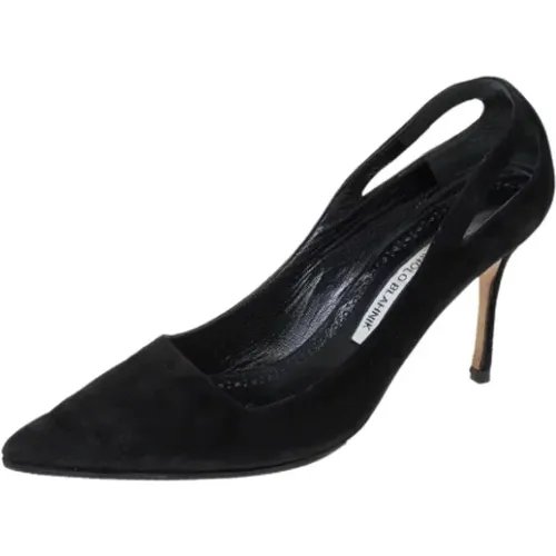 Pre-owned Pumps, female, , Size: 9 US Pre-owned Suede heels - Manolo Blahnik Pre-owned - Modalova