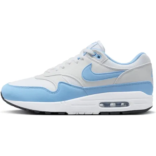 University Blue Air Max 1 Sneakers , male, Sizes: 10 1/2 UK, 7 UK, 11 UK, 10 UK, 12 UK, 9 UK, 8 UK, 8 1/2 UK - Nike - Modalova