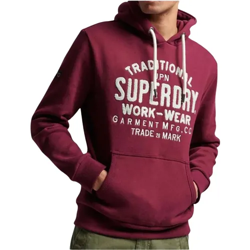 Athletic Script Grafik Hoodie - Superdry - Modalova