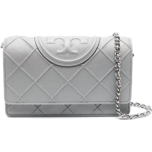 Schultertasche mit Diamantmuster in Grau - TORY BURCH - Modalova