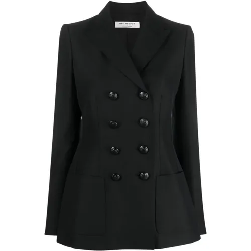 Zeitlose Eleganz Doppelreihiger Blazer , Damen, Größe: XS - Philosophy di Lorenzo Serafini - Modalova