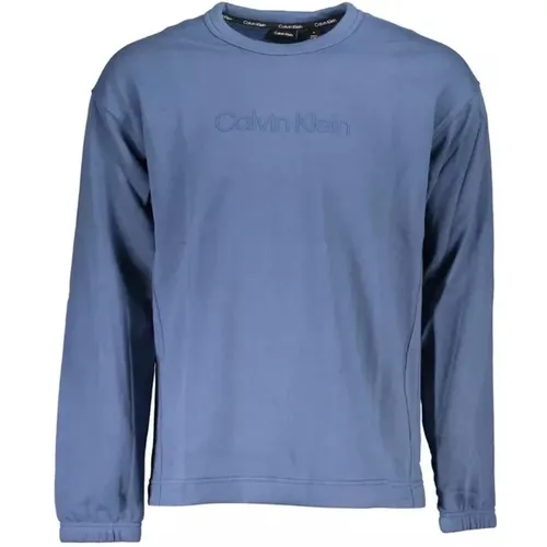 Cotton Sweater with Long Sleeves and Logo Print , male, Sizes: M, XL - Calvin Klein - Modalova