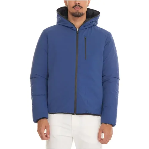 Winter Jackets, male, , Size: 2XL Reversible Quilted Hooded Jacket Waterproof - Save The Duck - Modalova