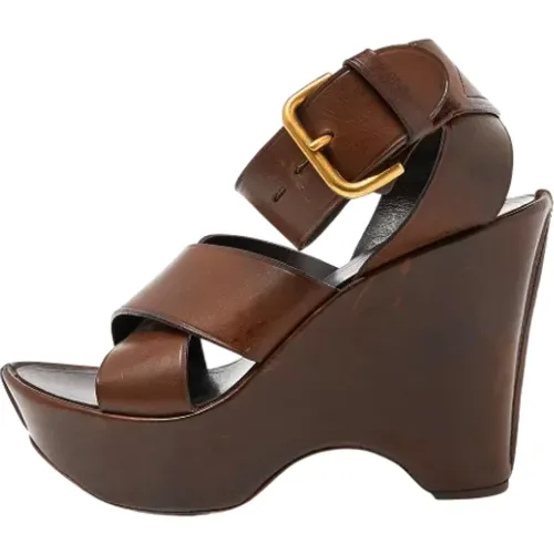 Pre-owned Leder sandals , Damen, Größe: 38 EU - Yves Saint Laurent Vintage - Modalova