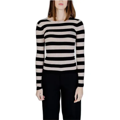 Striped Long Sleeve Knit Top , female, Sizes: XL, L - Only - Modalova