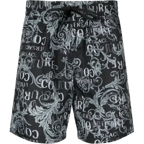 Graue Couture Print Shorts , Herren, Größe: L - Versace Jeans Couture - Modalova