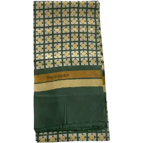 Pre-owned Silk scarves , female, Sizes: ONE SIZE - Yves Saint Laurent Vintage - Modalova