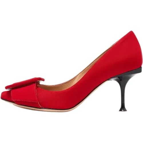 Pre-owned Pumps, female, , Size: 5 1/2 US Pre-owned Satin heels - Sergio Rossi Pre-owned - Modalova