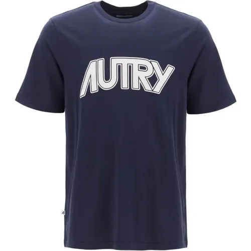 T-shirt with maxi logo print , male, Sizes: XL, S, M, L - Autry - Modalova
