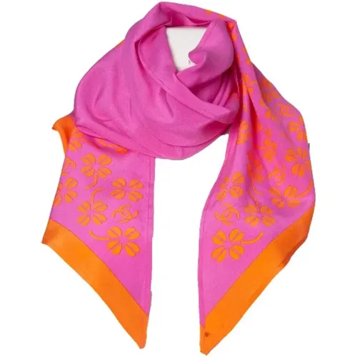 Pre-owned Scarves, female, , Size: ONE SIZE Pre-owned Silk scarves - Chanel Vintage - Modalova