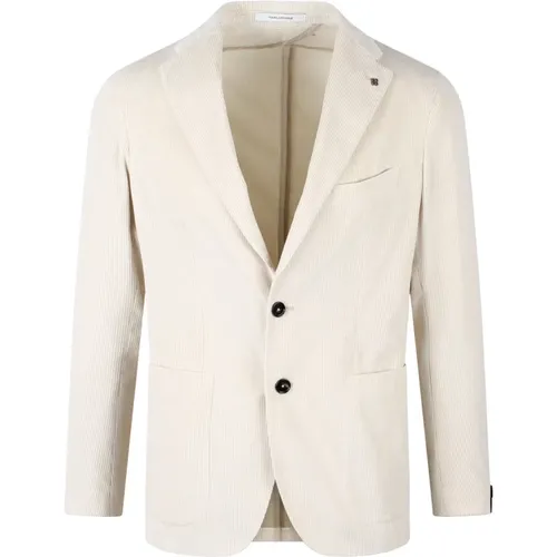 Blazers, male, , Size: S Ribbed Jacket - Tagliatore - Modalova