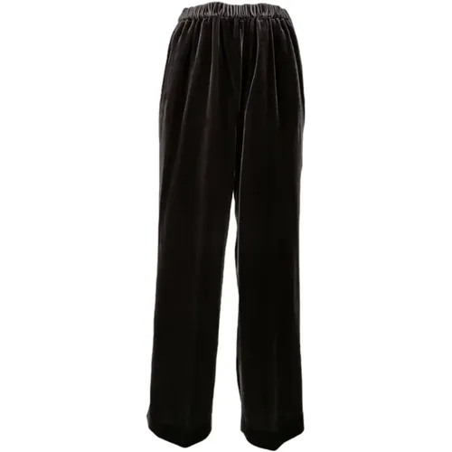 Elegant Wide Leg Trousers in Grey , female, Sizes: M, XS - Aspesi - Modalova