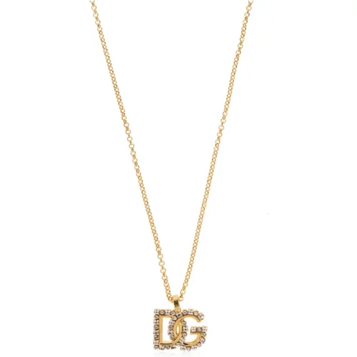 Necklaces, female, , Size: ONE SIZE Necklace with logo-shaped pendant - Dolce & Gabbana - Modalova