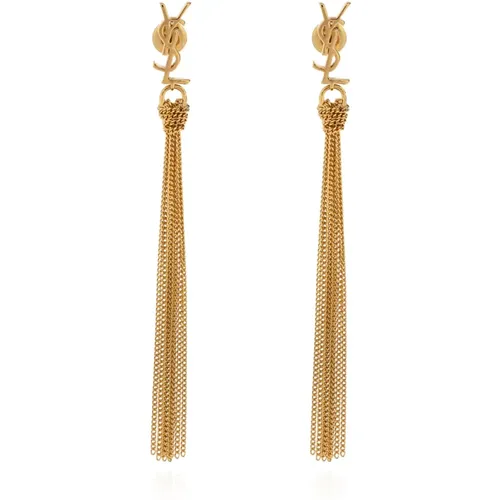 Brass earrings , female, Sizes: ONE SIZE - Saint Laurent - Modalova