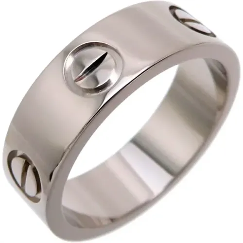 Pre-owned Jewellery, female, , Size: ONE SIZE Pre-owned White Gold rings - Cartier Vintage - Modalova