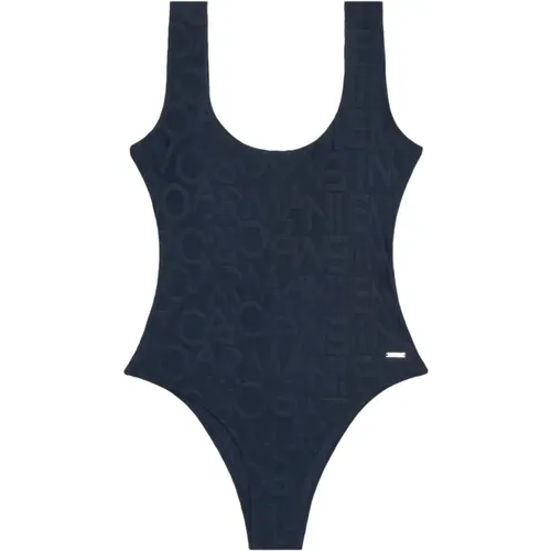Einteiliger Badeanzug mit Logo-Detail , Damen, Größe: S - Emporio Armani - Modalova