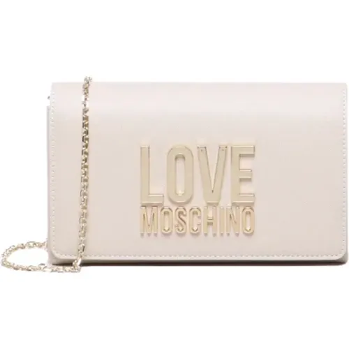 Weiße Moschino Tasche mit Magnetverschluss , Damen, Größe: ONE Size - Love Moschino - Modalova