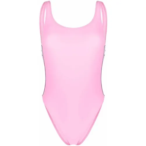 One-piece Stretch Fabric Swimsuit with Logo , female, Sizes: L, S - Chiara Ferragni Collection - Modalova
