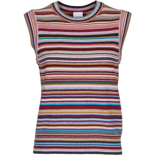 Gestreifter Kaschmirpullover Aw24 , Damen, Größe: XS - PS By Paul Smith - Modalova