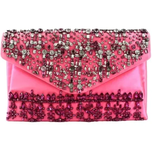 Pre-owned Satin clutches , female, Sizes: ONE SIZE - Valentino Vintage - Modalova