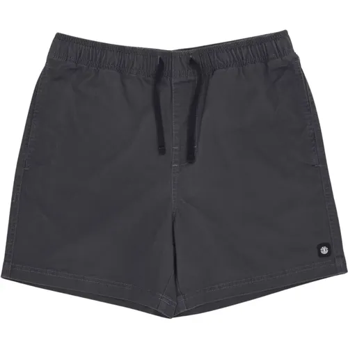 Schwarze Twill Shorts mit Elastischem Bund - Element - Modalova