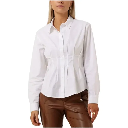 Weiße Bluse mit W23z599 Design , Damen, Größe: L - Penn&Ink N.Y - Modalova