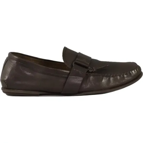 Loafers, male, , Size: 8 US Leather Rubber Sole Shoes - Officine Creative - Modalova