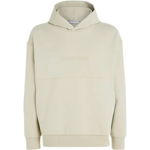 Hoodies, male, , Size: M Hooded Sweater with Cotton - Calvin Klein - Modalova