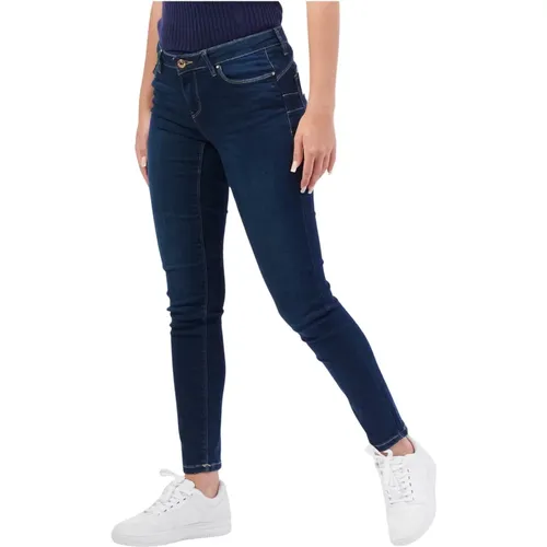 Blaue Slim Fit 5-Pocket Jeans , Damen, Größe: W30 - Fracomina - Modalova