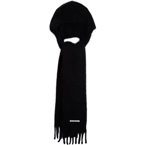 Winter Scarves, unisex, , Size: ONE SIZE Mohair Scarf with Hood - Acne Studios - Modalova