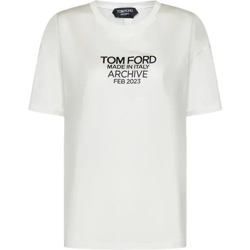Silk Oversize T-shirts and Polos , female, Sizes: S, XS - Tom Ford - Modalova