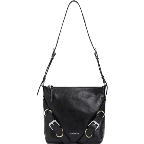 Schwarze Lederkleine Tasche mit Logo - Givenchy - Modalova