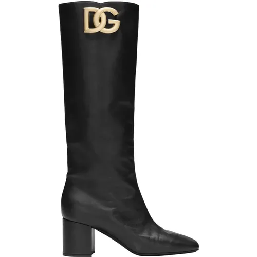 Jackie Stiefel mit Logo DG - Dolce & Gabbana - Modalova