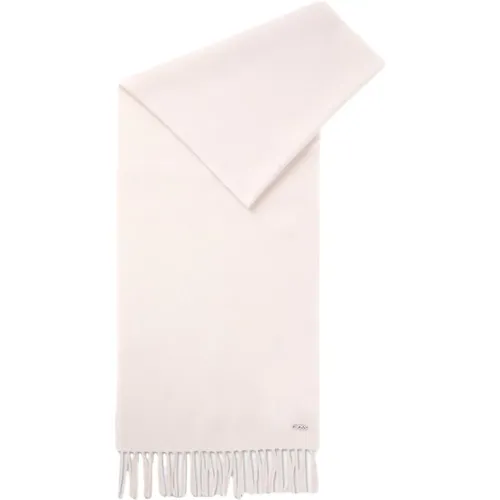 Elegant Twill Wool Scarf with Fringes , female, Sizes: ONE SIZE - Hugo Boss - Modalova