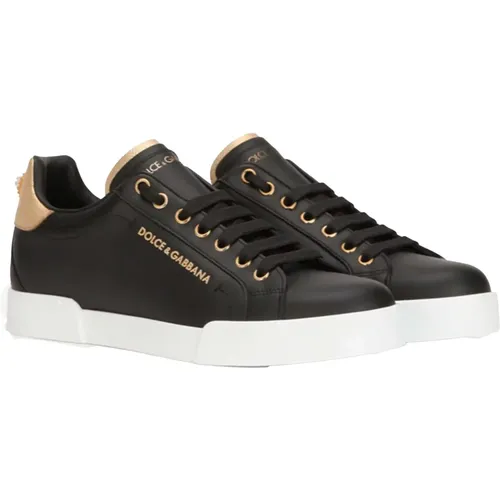 Perlenverzierte Klassische Sneaker , Damen, Größe: 39 EU - Dolce & Gabbana - Modalova