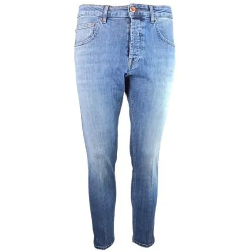 Yaren Slim Fit Jeans mit Gold Rose Button , Herren, Größe: W35 - Don The Fuller - Modalova